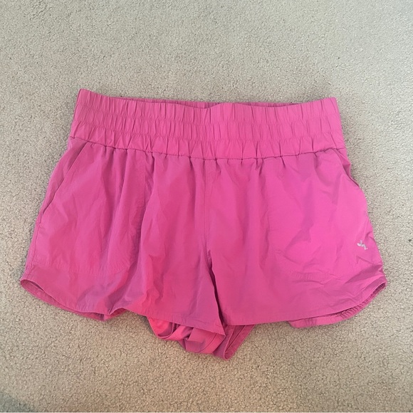 Women's Pink Athletic Shorts - Picture 2 of 7